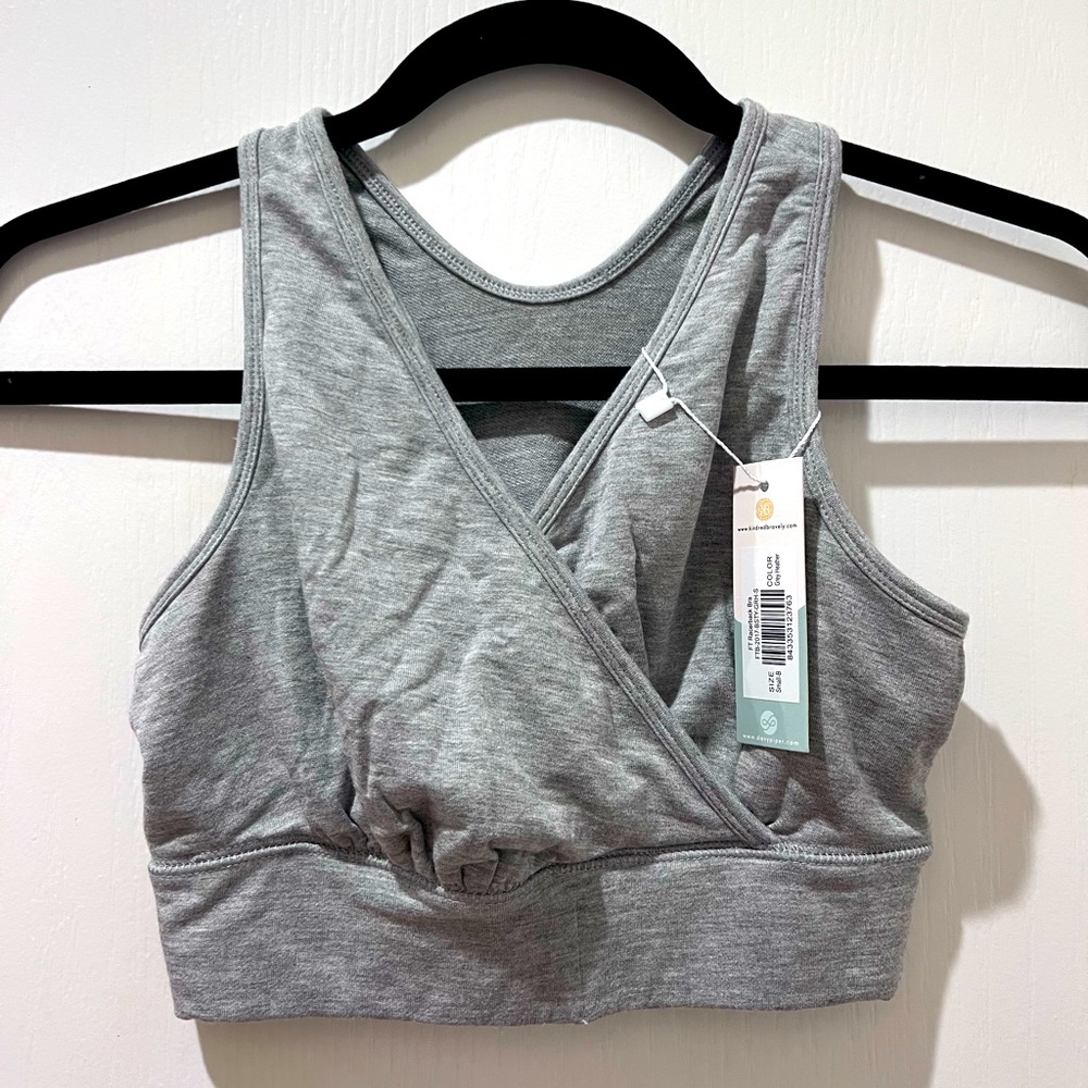 Gray Women's Wrap-Style Sports Bra